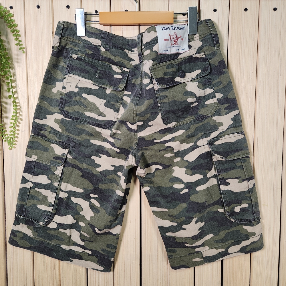 True Religion Shorts, Camouflage Cargo Shorts Size 30